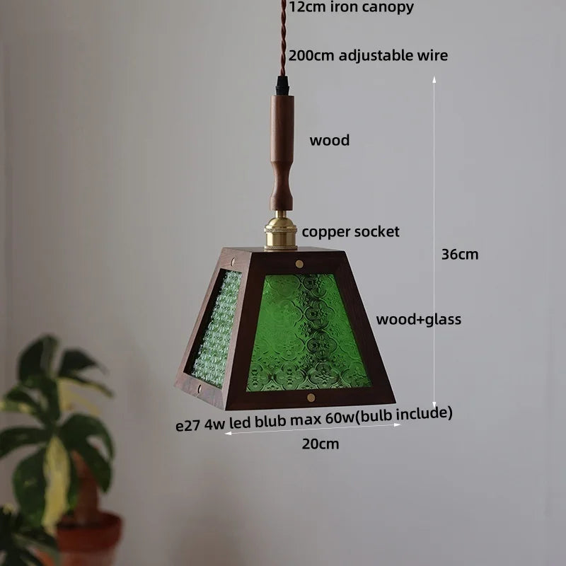 Afralia™ Glass LED Pendant Lamp Copper Socket for Dining Living Room Decor