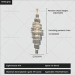 Crystal Chandelier for Penthouse Villa Living Room - Modern Light Luxury Design