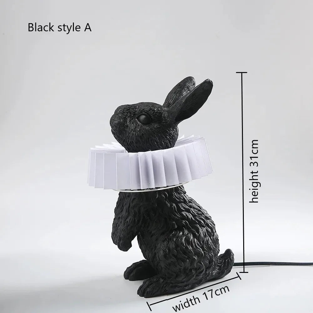 Rabbit Resin Table Lamp for Kids Room Decor
