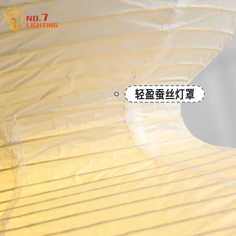 Rice Paper Pendant Lights for Living Room Decor - LED E27 Ceiling Lamps