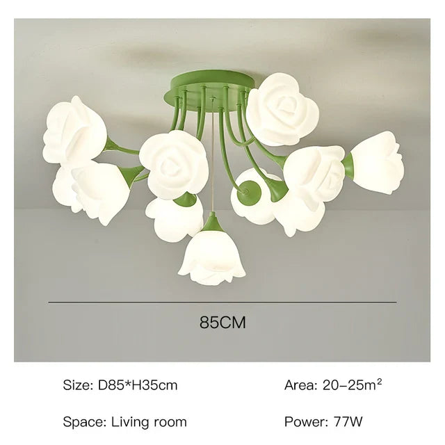 White Flower Ceiling Light: Modern, Chic, Ideal for Living Room, Bedroom, Dining Room