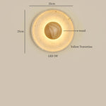 Afralia™ Nordic LED Wall Lamp Wood Yellow Travertine Mirror Light