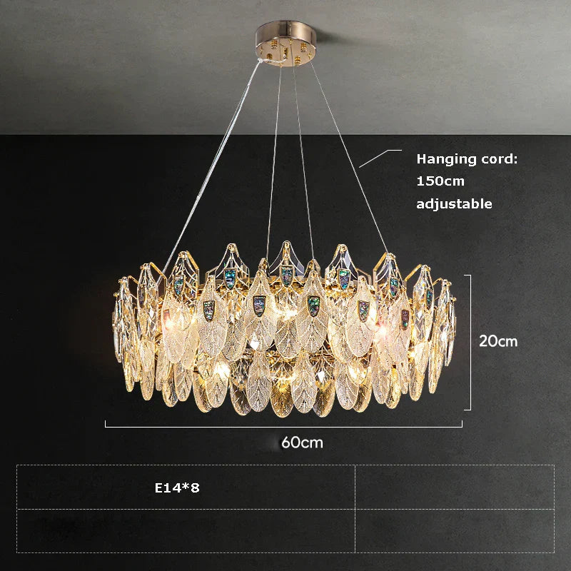 Peacock LED Chandelier Lighting for Living Room