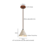 Wabi Sabi Yellow Travertine Conical Stone LED Pendant Lamp for Kitchen House