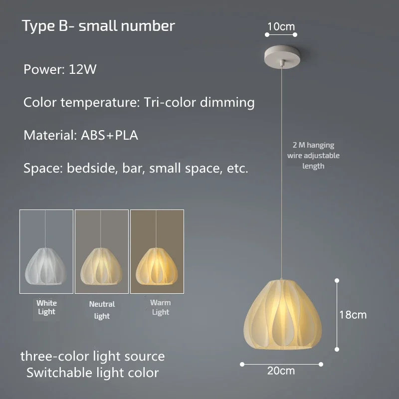 Modern 3D Printing Ceiling Chandelier for Home Dining Room Bedroom Decor