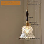 Walnut Wood & Glass LED Pendant Lamp Modern Nordic Style