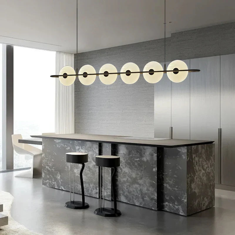 Luxury Aluminum Glass Pendant Light 2025 for Dining Room & Bar Decor.