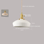 White Ceramic LED Pendant Lamp Modern Hanging Light Fixtures