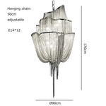 Modern Chain Chandelier for Luxury Dining Table and Home Decor