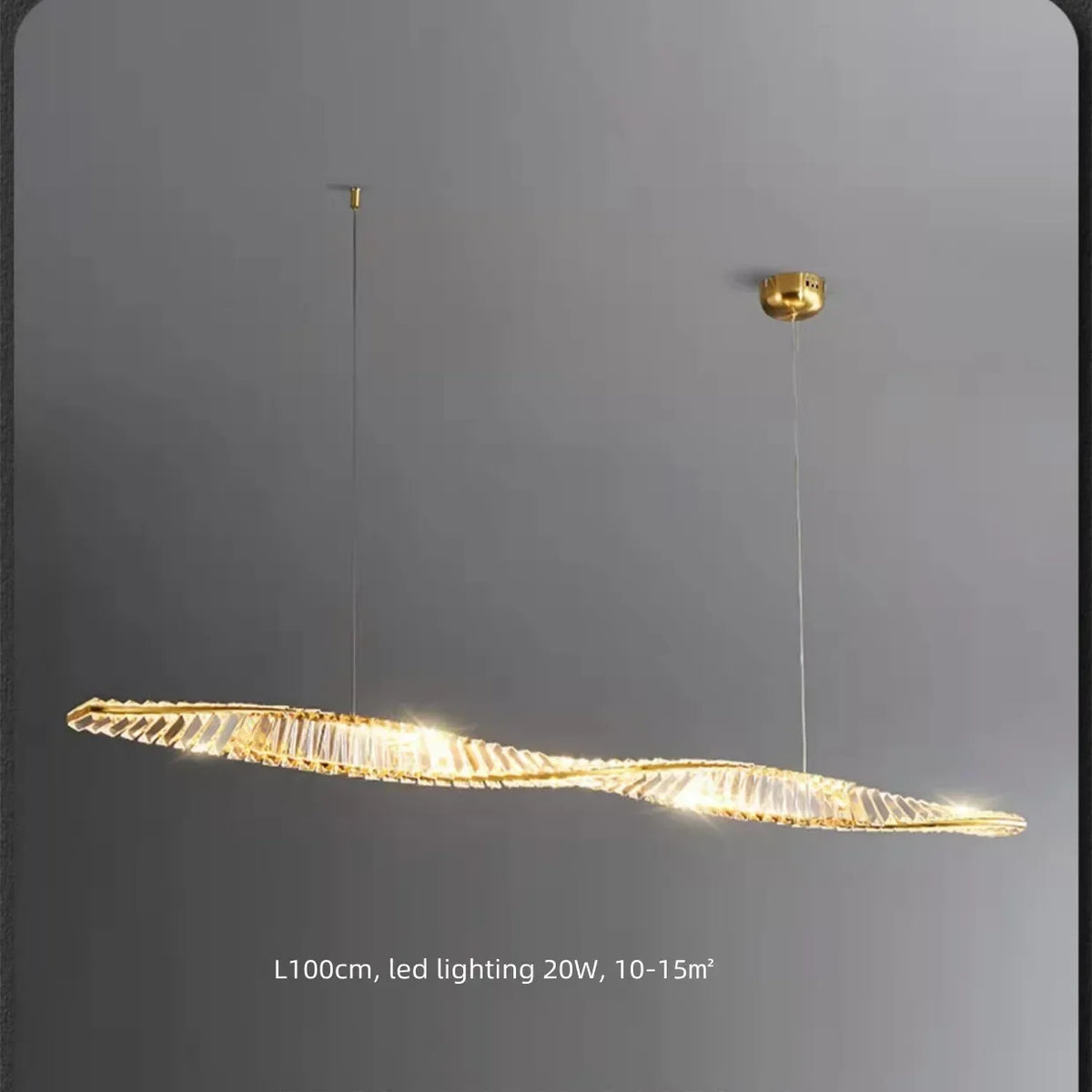 Gold Steel LED Pendant Lights - Luxury Dimmable Suspend Lamp