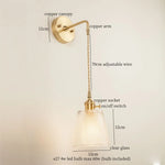 Afralia™ Copper LED Wall Lamp for Bedroom Sofa, Bathroom, Mirror, Stair Light