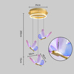 Butterfly LED Chandelier for Duplex Villa Living Room Romantic Wedding Decor