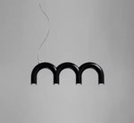 Blue Metal Arch Chandelier Pendant Light - Modern Design for Home Décor