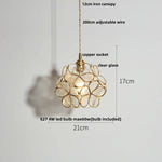 Clear Glass Copper LED Pendant Lamp for Home Decor and Lighting