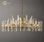 Brass Chrome Black Metal LED Crystal Chandeliers Pendant Lamps for Bedroom & Living Room