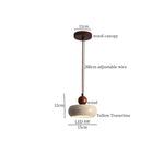 Afralia™ Wabi Sabi LED Hanging Pendant Light Yellow Travertine Vintage Design