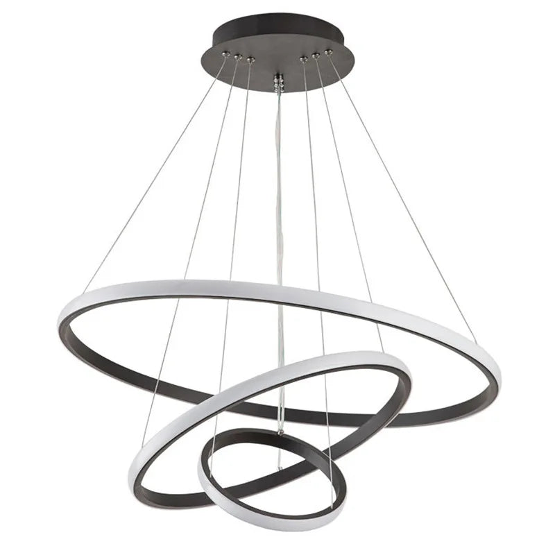 Circles Chandelier Pendant Lamp 3 Rings Ceiling Light
