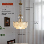 Shell Pearl Glass Crystal Chandelier for Modern Luxury Living Room