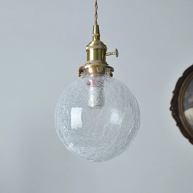 Copper Glass LED Pendant Light for Modern Home Decor