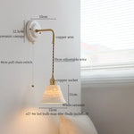 Afralia™ Copper Arm Vintage LED Wall Lamp 70CM Adjustable Wire Living Room Bedroom Light