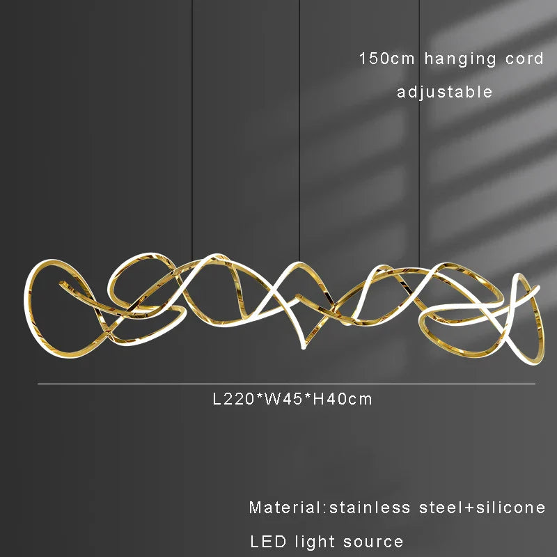 Stainless Steel Silicone Ceiling Chandelier - Modern Home Decor Light Fixture