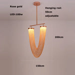 LED Aluminum Ceiling Chandelier Lighting Hanging Lamps for Foyer