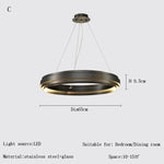 Gold Ring Chandelier: Modern Italian Design for Stylish Living Spaces