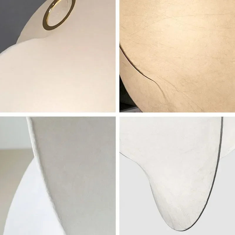 Nordic Silk Chandelier Pendant Lights for Foyer Bedroom Bar, LED Droplight Fixtures