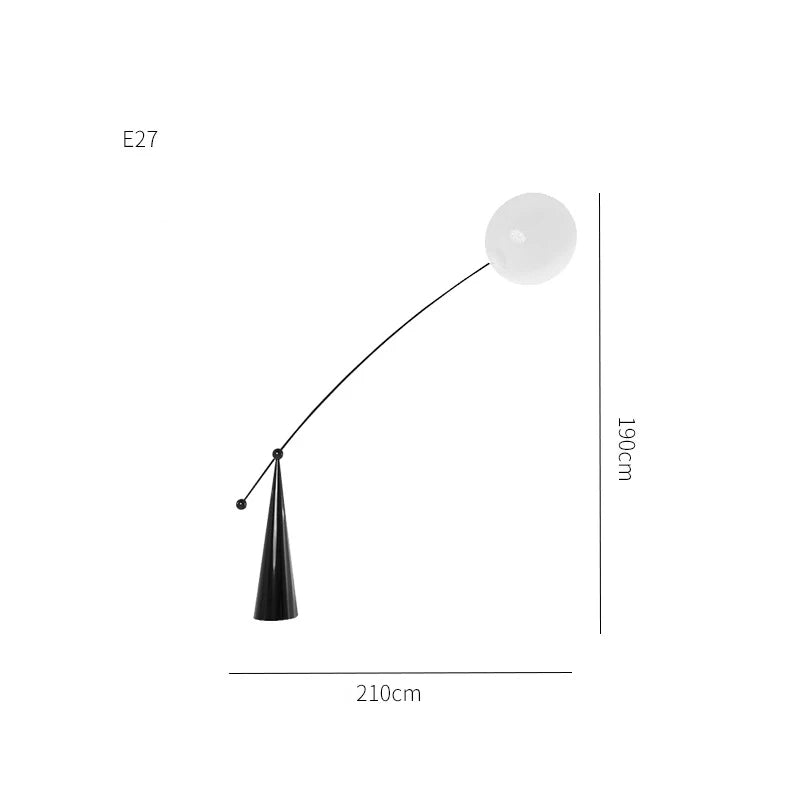 Modern Black Floor Lamp for Living Room & Bedroom Lighting