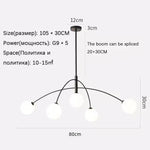 Nordic Pendant Light Chandelier Suspended Milky Glass Designer Ceiling Lamp.