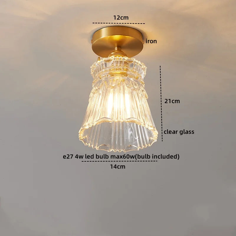 LED Glass Ceiling Lamp for Interior Decor
