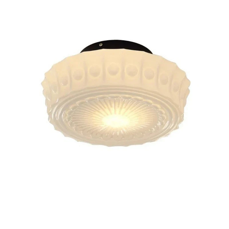 Glass Ceiling Lamp with E27 Light Bulb for Bedroom Living Room