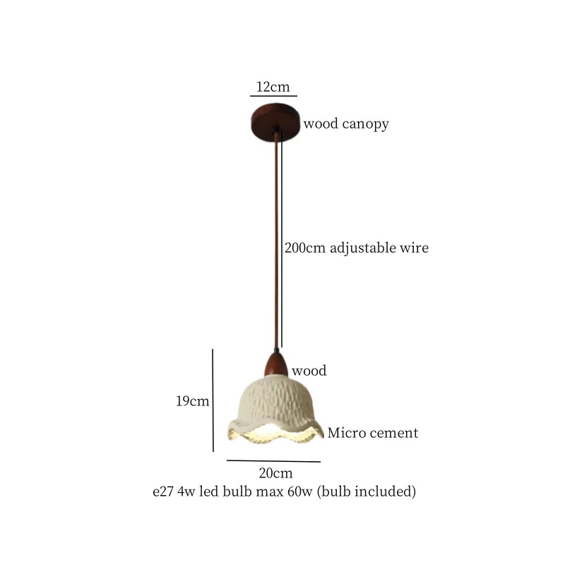 Afralia™ Bud Micro Cement LED Pendant Lamps: Modern Nordic Hanging Light for Home Decor