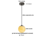 Afralia™ Nordic LED Pendant Light - Luxury Stone Ball Wire Adjustable Home Decor
