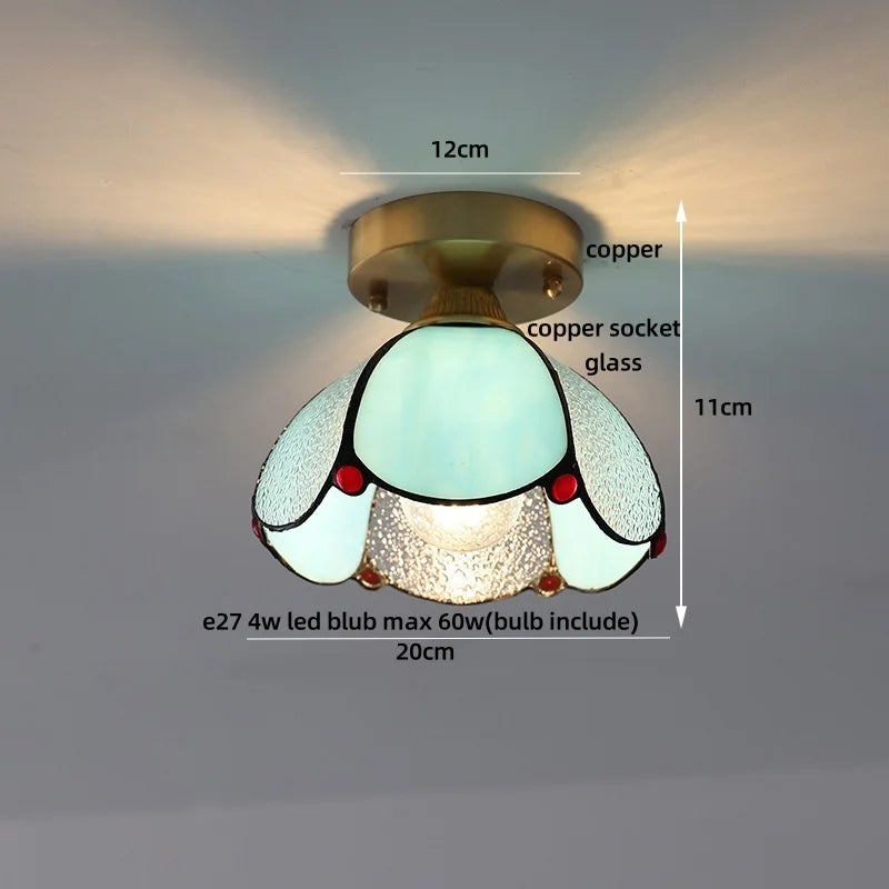 Modern Butterfly Glass Ceiling Light Fixture