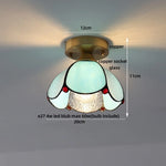 Tiffany Glass LED Ceiling Light - Modern Nordic Style Flush Mount Lamp