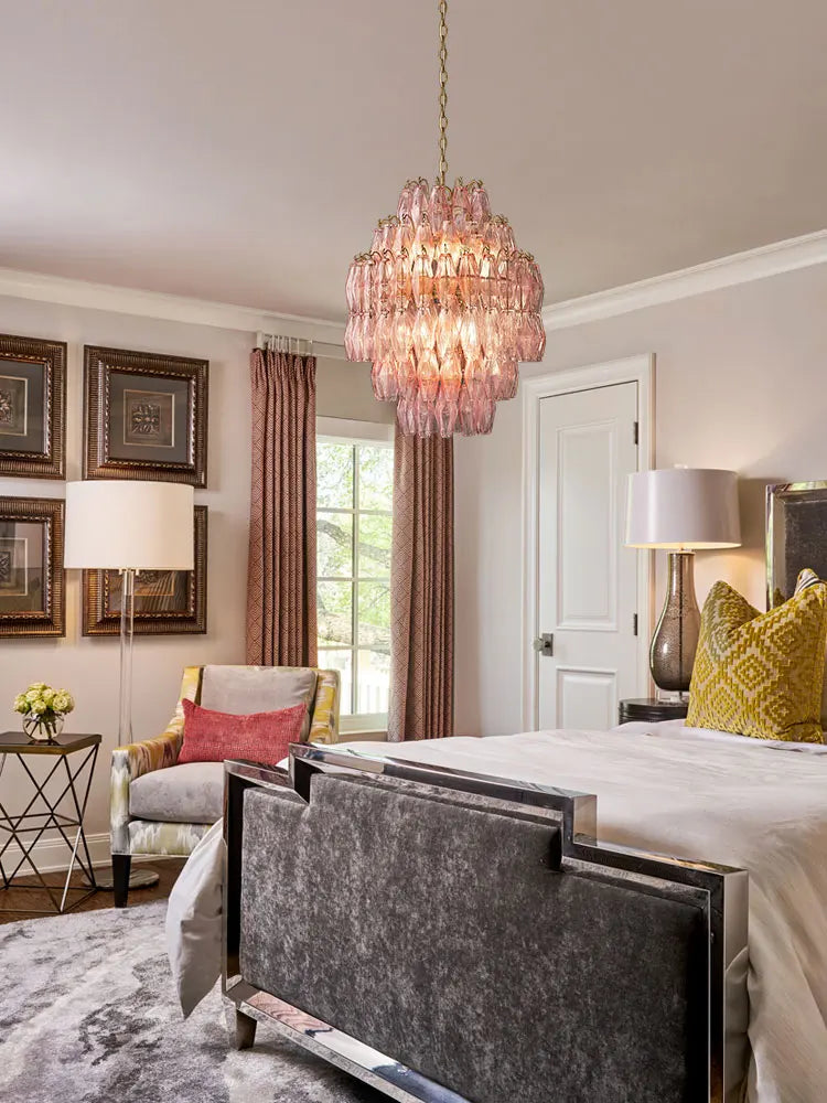 Glass Art LED Chandelier for Living Room