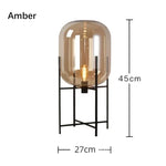 Modern Glass LED Floor Lamp for Living Room, Bedroom, Dining, and Home Decor
