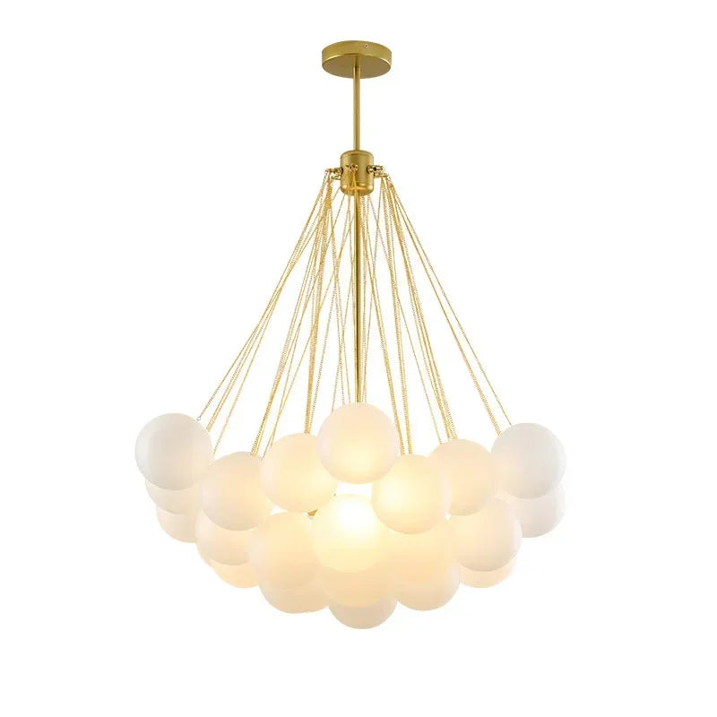 Scandinavian Bubble Glass Chandelier Pendant Light E27 Bulb