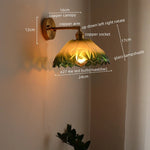 Japanese Style LED Glass Copper Wall Lamp Sconce for Restaurant, Bar, Bedroom, Bathroom