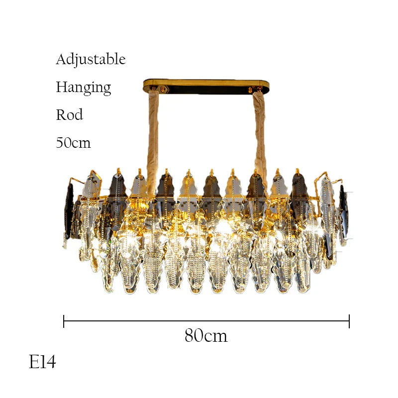Crystal Chandelier Pendant Light for Living Room Bedroom Foyer
