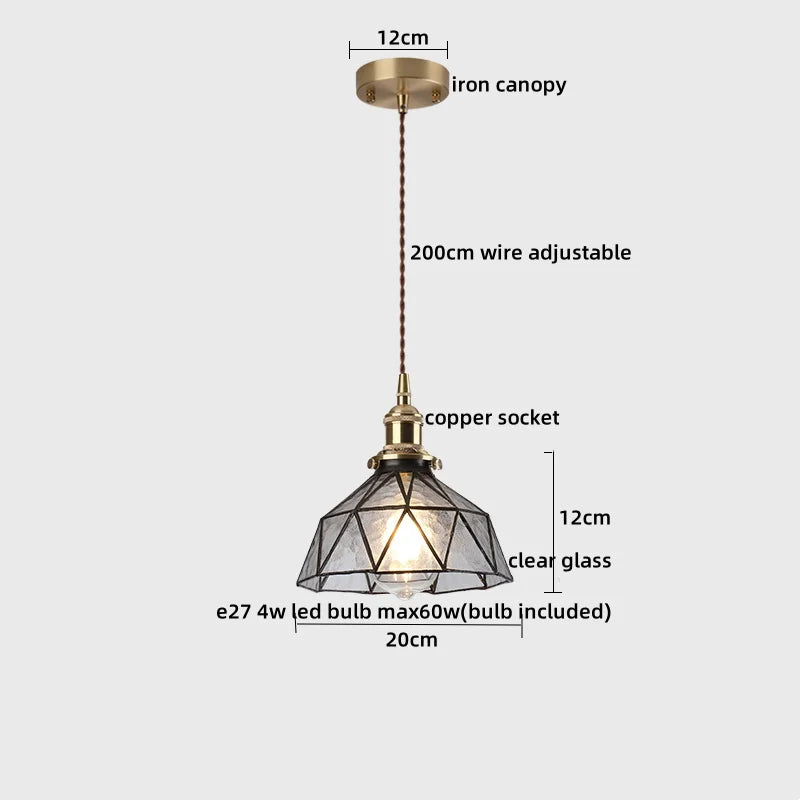 Ceramic Copper LED Pendant Lamps Modern Hanging Light Fixtures