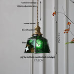Afralia™ Red Tiffany Glass Knob Switch Pendant Lamp - Nordic Handcrafted LED Hanging Light