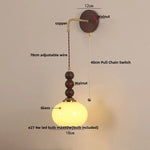 Adjustable LED Wall Lamp Sconce Copper Wood Glass Stair Light