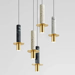 Small Chandelier Art Marble Terrazzo Single Head Pendant Light