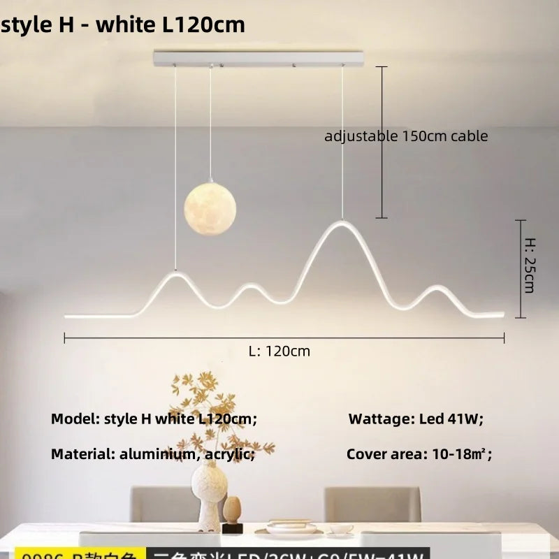 Afralia™ Minimalistic LED Pendant Light for Modern Dining Room Elegance