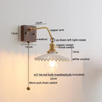 Amber Glass LED Wall Lamp for Modern Nordic Home Decor