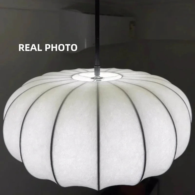 Silk Pendant Light | Elegant LED Chandelier for Dining Room and Bedroom