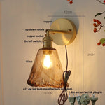 Afralia™ Vintage LED Wall Light Up Down Rotate Pull Chain Switch Bedside Lamp