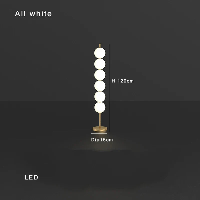 White Balls Floor Lamp: Modern Living Room Decoration & Mood Light
